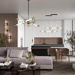 Светодиодное бра Rovelly Black 67 см варинант исполнения - 4 | Loft Concept в Костроме