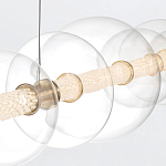 Подвесной светильник линейный с прозрачными стеклянными шарами разного диаметра Eurofase варинант исполнения - 15 | Loft Concept в Костроме