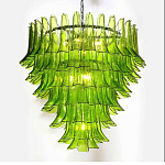 Люстра из семи ярусов зеленого стекла Independence варинант исполнения - 8 | Loft Concept в Костроме