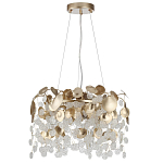 Люстра с декоративными подвесками из прозрачного стекла в форме монеток FAIRYTREE Light варинант исполнения - 2 | Loft Concept в Костроме