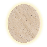 Бра с круглым плафоном из травертина Shaw Marble Lighting варинант исполнения - 3 | Loft Concept в Костроме