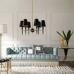 Дизайнерский журнальный столик с круглой столешницей на золотых ножках Risenbix варинант исполнения - 2 | Loft Concept в Костроме