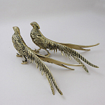 Статуэтка бронзовая пара Фазаны золотые Bronze Birds варинант исполнения - 2 | Loft Concept в Костроме