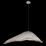 Подвесной светильник с асимметричным волнообразным абажуром и фактурной бахромой по краю Tactile Line варинант исполнения - 13 | Loft Concept в Костроме