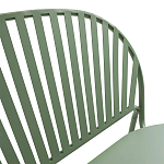 Зелёная скамья из стали Goodwin Metal Bench Green варинант исполнения - 6 | Loft Concept в Костроме