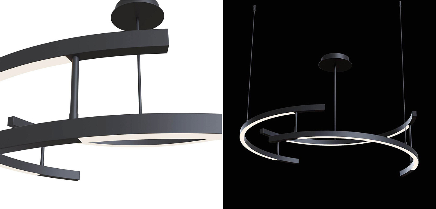 Люстра Smeragde Light Chandelier black arcs Люстра Smeragde Light Chandelier black arcs - Loft-Concept в Костроме