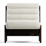 Кресло с деревянным каркасом и обивкой из белой ткани букле Medieval Furniture варинант исполнения - 3 | Loft Concept в Костроме