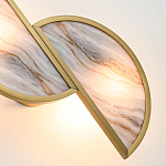 Бра с двумя полукруглыми плафонами из искусственного алебастра в бронзовой оправе Marbella варинант исполнения - 5 | Loft Concept в Костроме