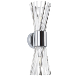 Бра с декором в виде хрустальных и металлических трубочек Nembus Glass Chrome Wall Lamp варинант исполнения - 1 | Loft Concept в Костроме