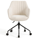 Вращающееся кресло с обивкой букле Boucle Office Chair варинант исполнения - 2 | Loft Concept в Костроме