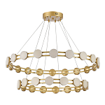 Люстра двухъярусная с круглыми светодиодными источниками света Maxine Light варинант исполнения - 7 | Loft Concept в Костроме