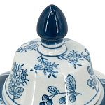 Ваза с крышкой и голубым цветочным рисунком 37 см Blue & White Ornament варинант исполнения - 3 | Loft Concept в Костроме