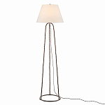 Торшер с конусовидным тканевым абажуром и фактурным каркасом Industrial Profile варинант исполнения - 1 | Loft Concept в Костроме