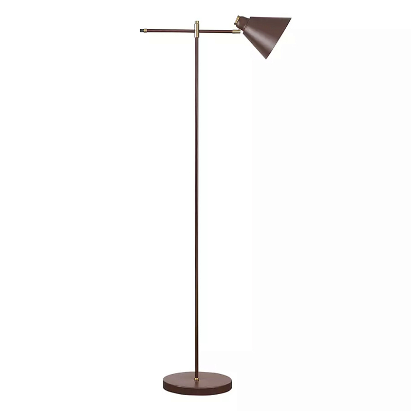 Торшер с наклонным конусообразным плафоном Opaque Movable Lamp Сливовый Бежевый Торшер с наклонным конусообразным плафоном Opaque Movable Lamp Сливовый Бежевый в Костроме | Loft Concept
