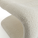 Кресло изогнутое с обивкой из ткани букле Smooth Bend Boucle Chair варинант исполнения - 5 | Loft Concept в Костроме