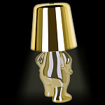 Настольная лампа фигурная золотого цвета с гладким абажуром Высота 19 см Sophia варинант исполнения - 7 | Loft Concept в Костроме