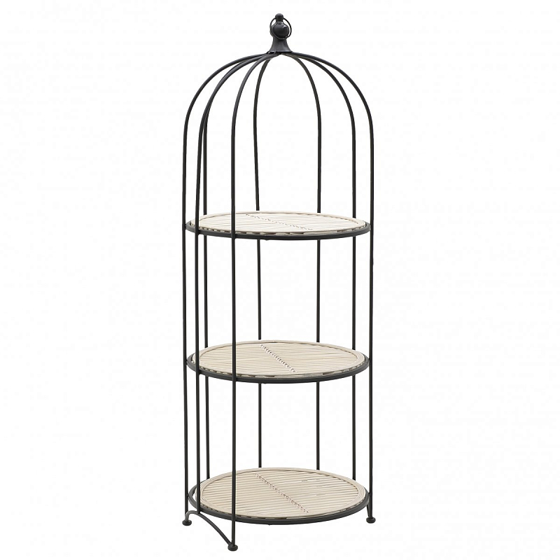 Стеллаж Cage Rack Circle Черный Бежевый Стеллаж Cage Rack Circle Черный Бежевый в Костроме | Loft Concept