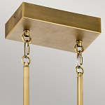 Люстра подвесная прямоугольная цвета латунь Kichler варинант исполнения - 3 | Loft Concept в Костроме