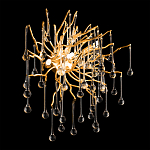 Бра с лучеобразным основанием и подвесками из прозрачного стекла в виде длинных капель Droplet Chandelier варинант исполнения - 4 | Loft Concept в Костроме