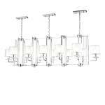 Люстра прямоугольной формы с 12-ю цилиндрическими плафонами из стекла Laurent варинант исполнения - 4 | Loft Concept в Костроме