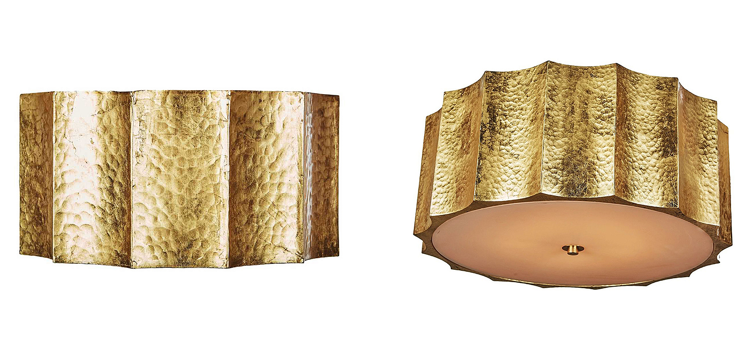 Потолочный светильник Grooved Gold Drum Потолочный светильник Grooved Gold Drum - Loft-Concept в Костроме