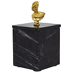 Мраморная шкатулка с бюстом из металла KELLY WEARSTLER варинант исполнения - 1 | Loft Concept в Костроме