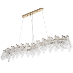 Линейная люстра с декором из текстурированного стекла Textured Glass Linear Chandelier 8 варинант исполнения - 1 | Loft Concept в Костроме