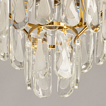 Люстра многоярусная с овальными прозрачными подвесками 28 см Harmonica варинант исполнения - 9 | Loft Concept в Костроме