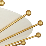 Потолочный светильник в форме конуса с каркасом золотого цвета и тканевым абажуром Inspiration in Light варинант исполнения - 1 | Loft Concept в Костроме