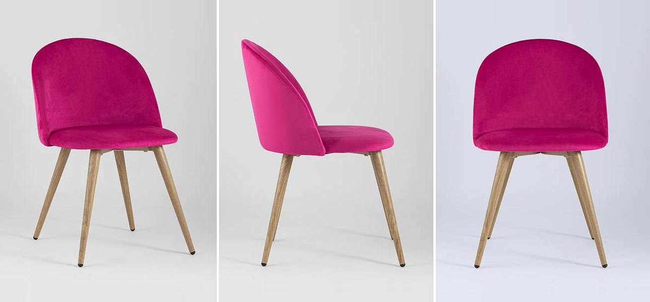 Стул Miruna Chair II Велюр Фуксия Стул Miruna Chair II Велюр Фуксия - Loft-Concept в Костроме