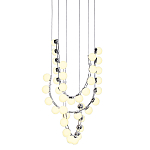 Люстра подвесная светодиодная с круглыми плафонами белого цвета PEARLS Suspension 39  варинант исполнения - 1 | Loft Concept в Костроме