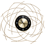 Часы настенные из металла с чёрным циферблатом Current Time варинант исполнения - 1 | Loft Concept в Костроме