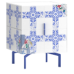 Тумба на синих ножках Short Re Rblue варинант исполнения - 1 | Loft Concept в Костроме