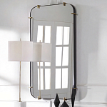 Зеркало настенное в черной металлической раме Mirror Cardinal варинант исполнения - 5 | Loft Concept в Костроме