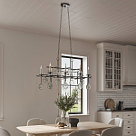 Люстра подвесная с 8-ю лампами и стеклянными круглыми подвесками Currey & Company варинант исполнения - 4 | Loft Concept в Костроме