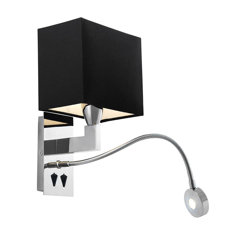 Бра Wall Lamp Reading Хром Черный Бра Wall Lamp Reading Хром Черный в Костроме | Loft Concept