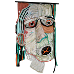 Арт-Объект плетеный из нитей большой портрет Joana Schneider  варинант исполнения - 3 | Loft Concept в Костроме