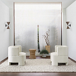 Приставной стол с отделкой из джута Juti D35 см варинант исполнения - 6 | Loft Concept в Костроме