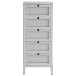 Комод узкий с 5-ю ящиками серый Silva Grey Chest of Drawers варинант исполнения - 1 | Loft Concept в Костроме