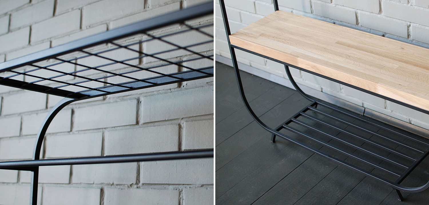 Рейл Hardin Industrial Metal Rust Clothes Rail Рейл Hardin Industrial Metal Rust Clothes Rail - Loft-Concept в Костроме