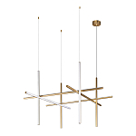 Люстра с 6-ю цилиндрическими плафонами на тонких тросах Trumpet tube варинант исполнения - 2 | Loft Concept в Костроме