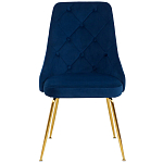 Стул в темно-синей велюровой обивке Ward Dark Blue Velour Chair варинант исполнения - 2 | Loft Concept в Костроме
