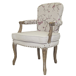 Кресло с изображением сакуры Aubrey Classical Armchair beige flax варинант исполнения - 3 | Loft Concept в Костроме
