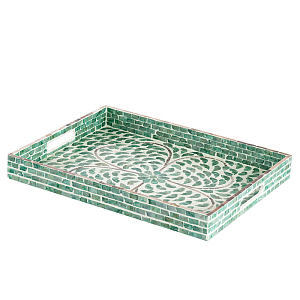 Поднос с отделкой раковинами устриц Bone Inlay