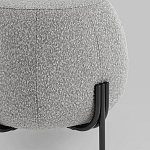 Пуф в ткани букле серого цвета Pikelet варинант исполнения - 3 | Loft Concept в Костроме