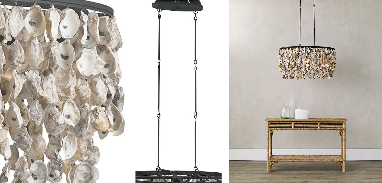 Люстра из натуральных ракушек Stillwater Oval Chandelier Люстра из натуральных ракушек Stillwater Oval Chandelier - Loft-Concept в Костроме