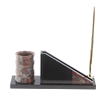 Настольный письменный набор из яшмы с часами Manager Organizer варинант исполнения - 3 | Loft Concept в Костроме