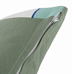 Подушка декоративная хлопковая мятного цвета с абстрактным принтом Elysian Flow Breeze варинант исполнения - 4 | Loft Concept в Костроме