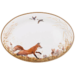Блюдо овальное из фарфора с изображением животных Hunting Porcelain Collection варинант исполнения - 1 | Loft Concept в Костроме