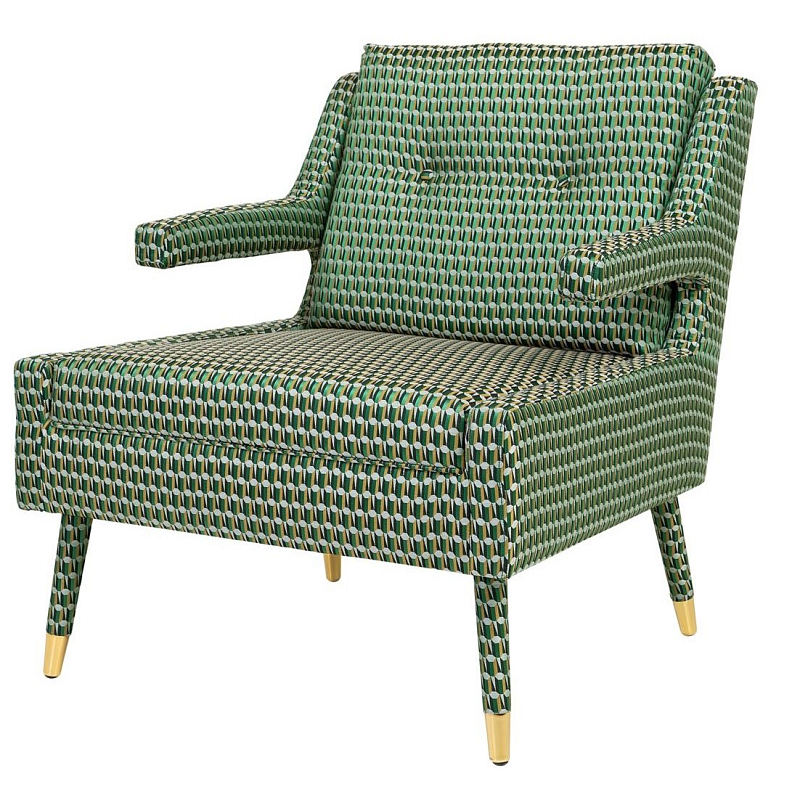 BALHAM CHAIR кресло Зеленый Золотой BALHAM CHAIR кресло Зеленый Золотой в Костроме | Loft Concept
